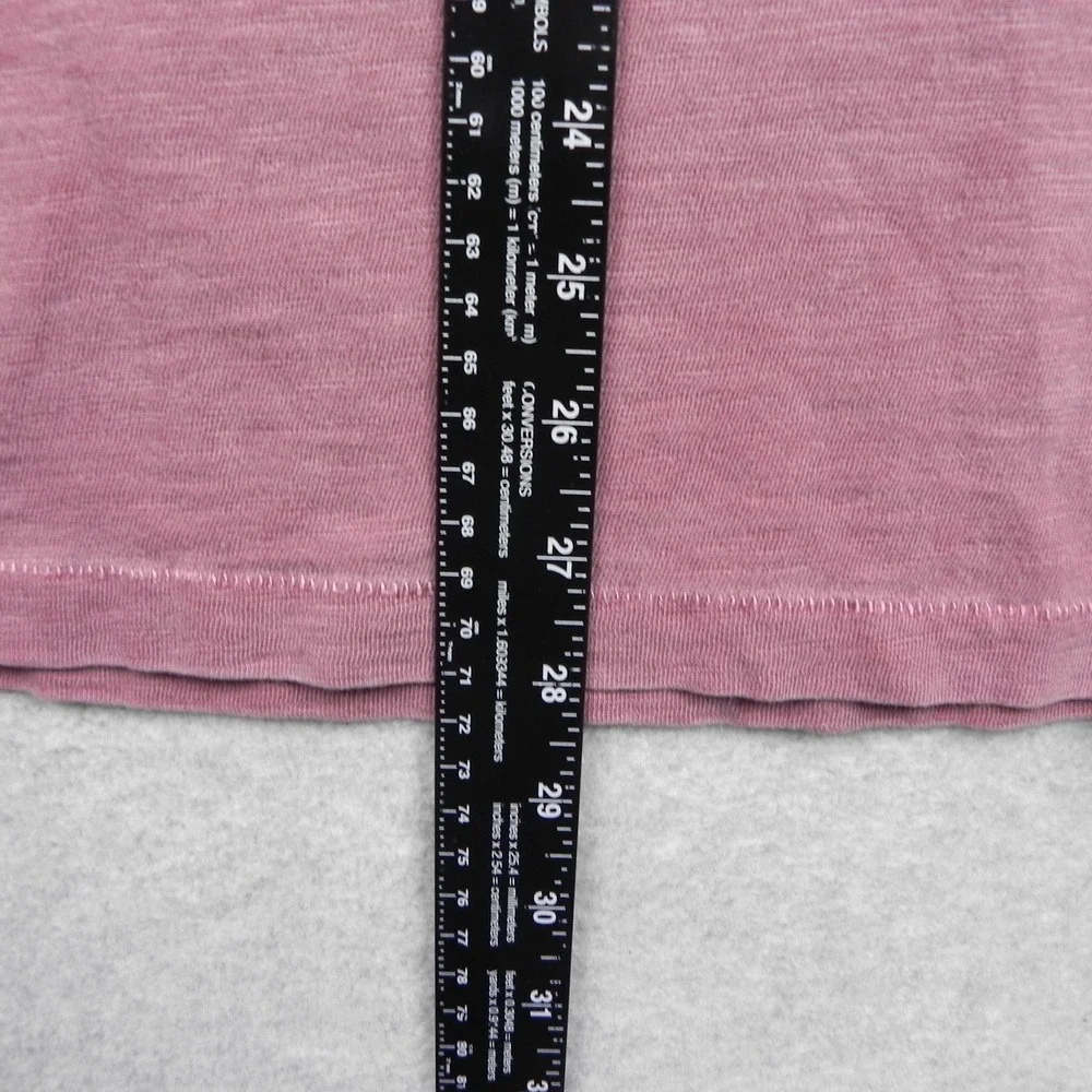 J Crew T-Shirt Mens Large Garment-Dyed V-Neck Tee Casual Maroon Short Sleeve